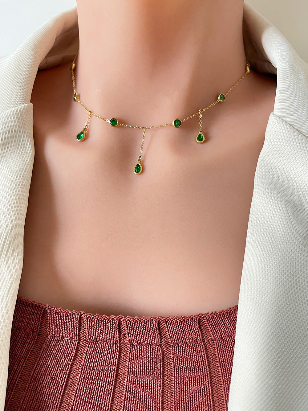 Beccarite Tassel Classic Necklace