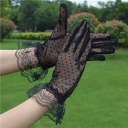 Elegant Lace Bow Bridal UV Gloves