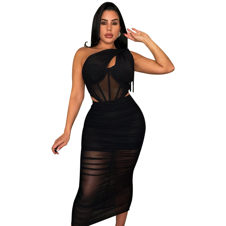 Sexy Mesh Two-piece Set