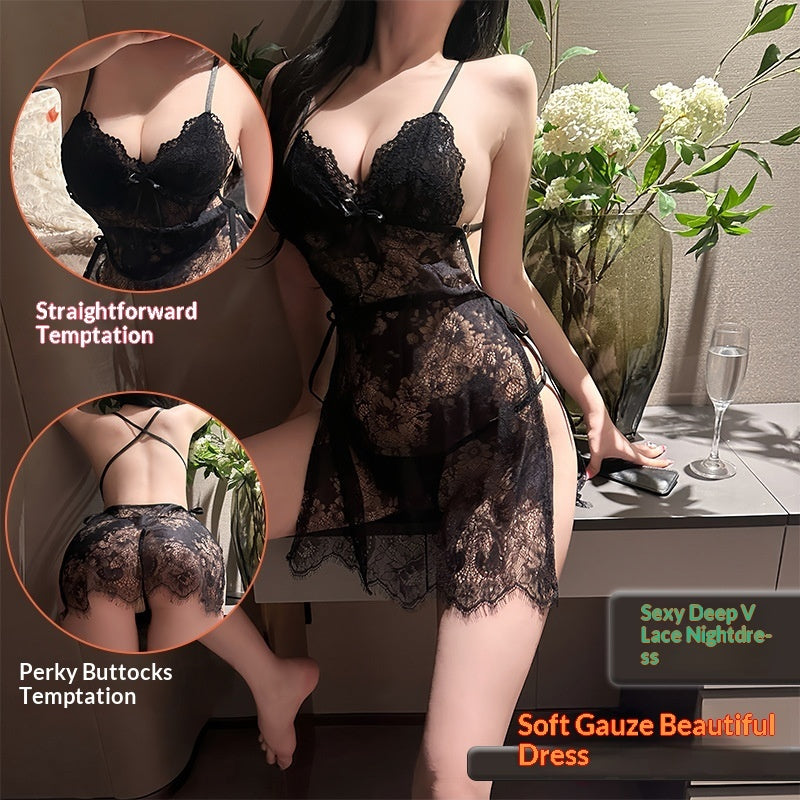 Sheer Sexy Slip Lace Dress