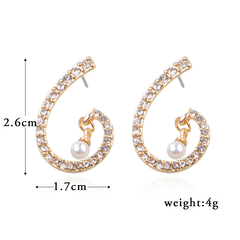 Spiral Pearl Earrings
