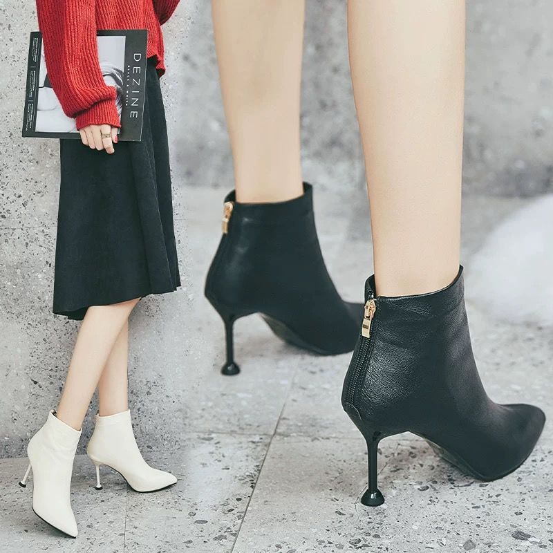 Glam Winter Stiletto Ankle Boots