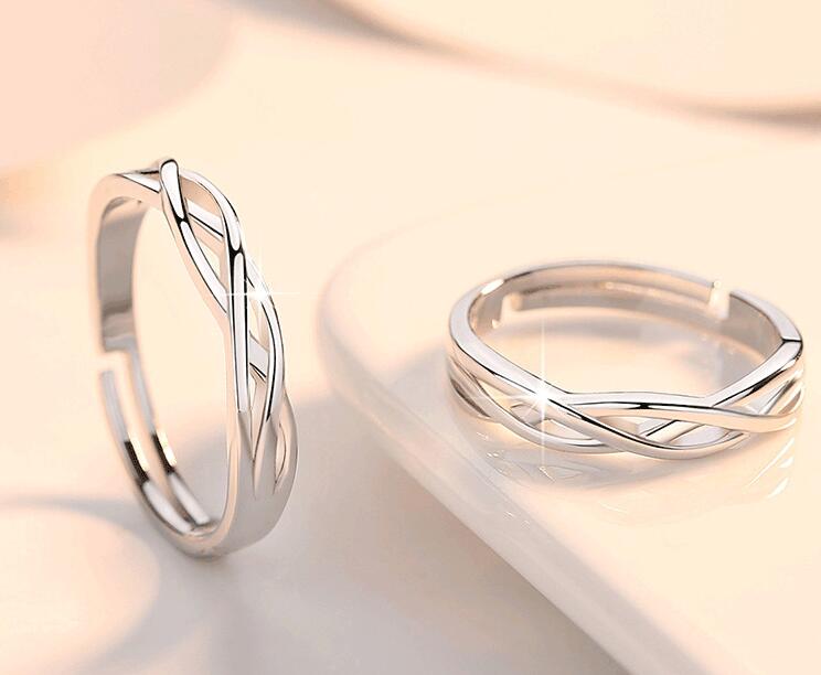 Diamond-style-studded Two Ring Set
