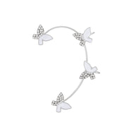 Butterfly Desuign Earrings Without Pierced Diamonds