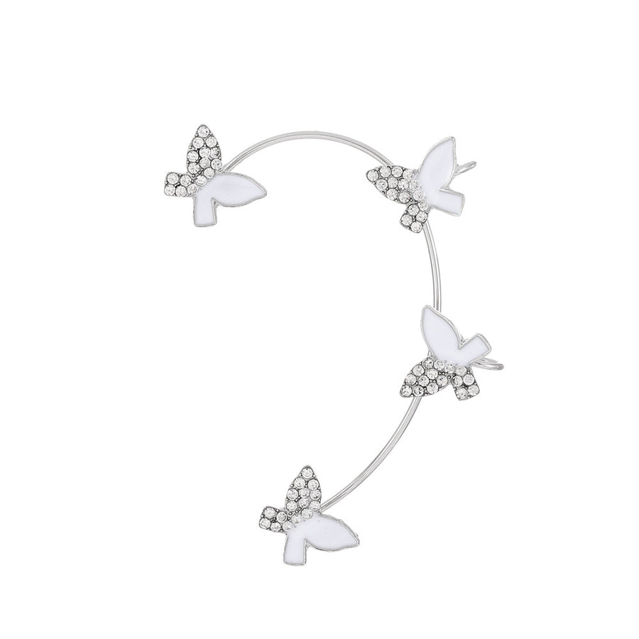 Butterfly Desuign Earrings Without Pierced Diamonds