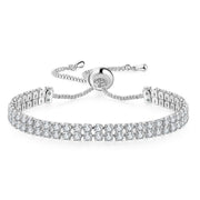 Double Row Zircon Stylish Bracelet