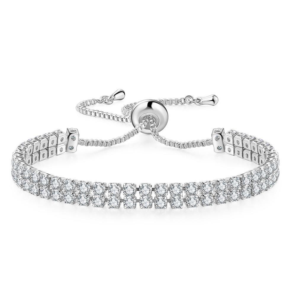 Double Row Zircon Stylish Bracelet