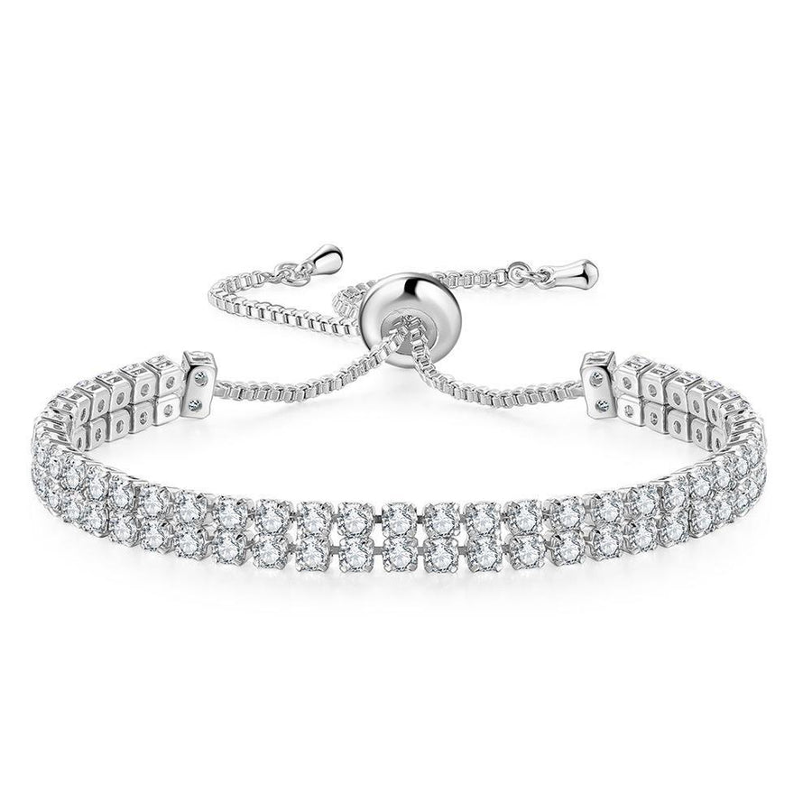 Double Row Zircon Stylish Bracelet