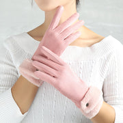 Sexy Suede Glove Warm Finger Gloves