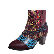 Chic Boho Patchwork Ankle Boots