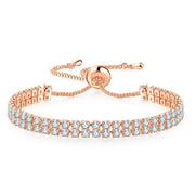 Double Row Zircon Stylish Bracelet