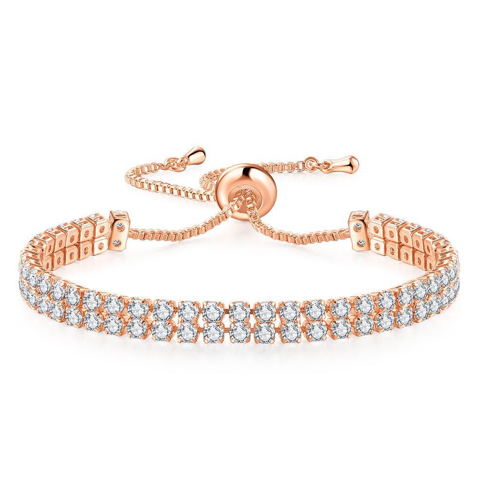Double Row Zircon Stylish Bracelet