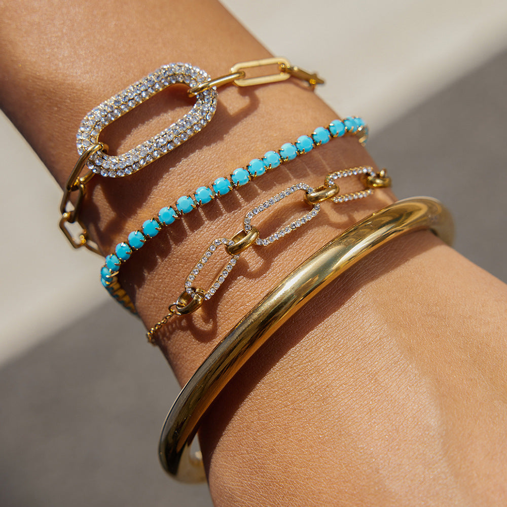 Cool Stainless Steel Ornament Bracelet