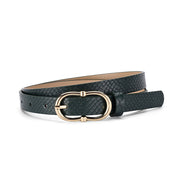 Simple And Versatile Snake Print Leather Belt