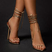 Sexy Ankle Strap Stiletto Sandals