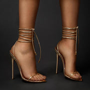 Sexy Ankle Strap Stiletto Sandals