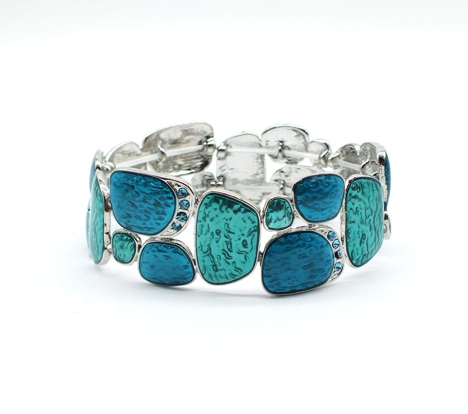 Geometric Enamel Stretch Cool Bracelet