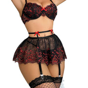 HOT! Sexy Lace Backless See-through Underwear - 4 PCs Set