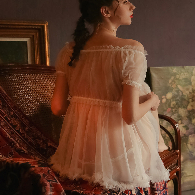 Chiffon Short Skirt Sexy Nightwear