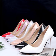 Elegant Pointed Toe Patent Leather Heels