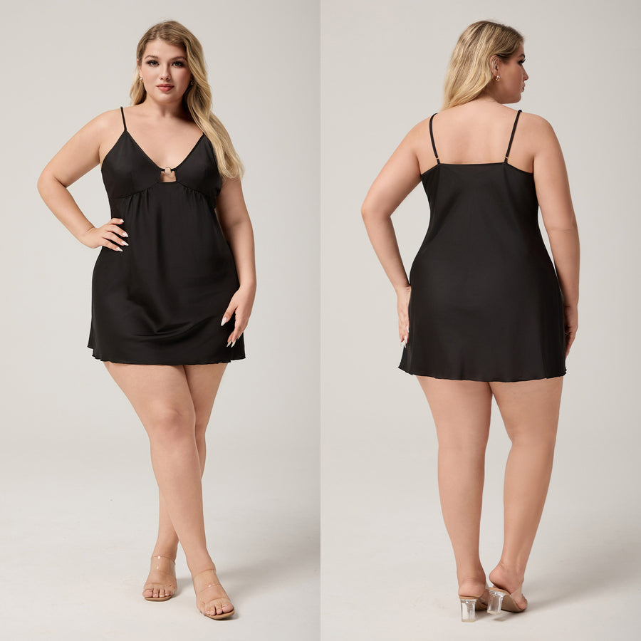 Satin Chiffon Camisole Super Sexy Nightgown