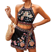 Ethnic Style Vest & Shorts Cute Set