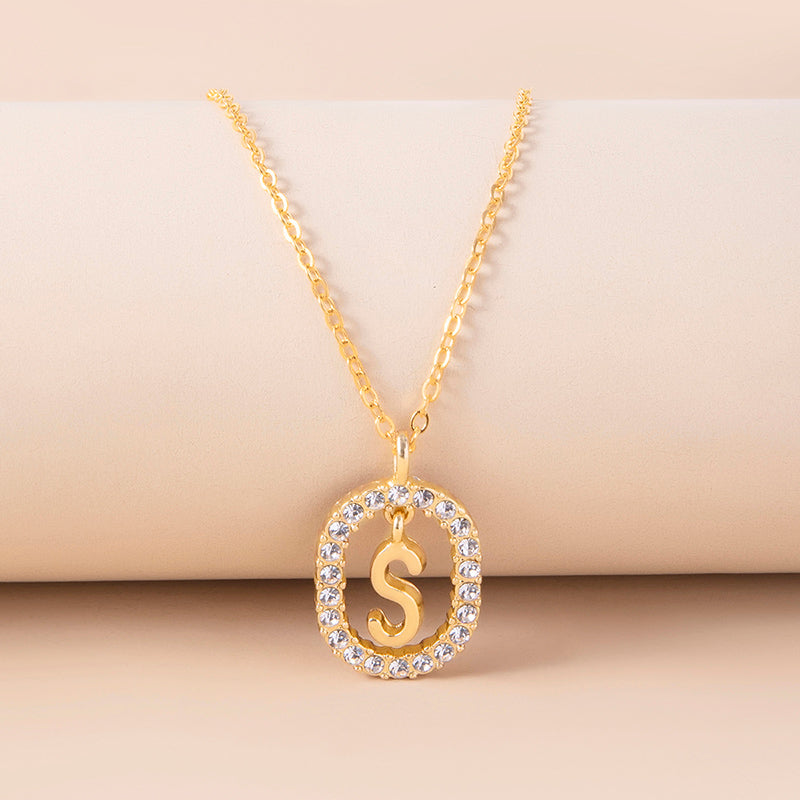 Crystal Classic Letter Necklace