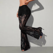 Sexy Sheer Flared Pants