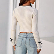 Cute Striped Temperament Knit Long Sleeve