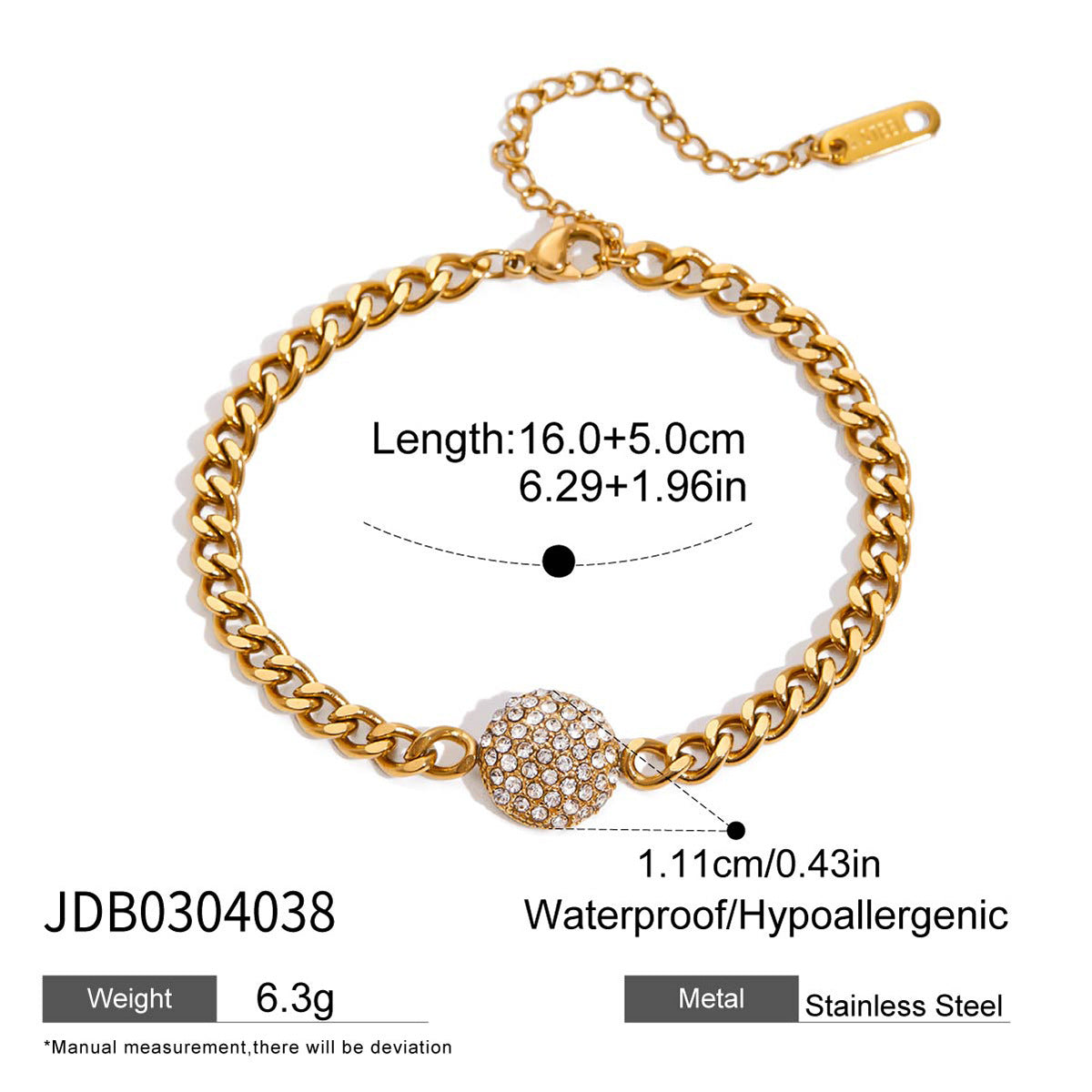 Cool Stainless Steel Ornament Bracelet