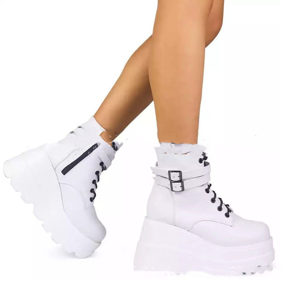Luxe Genuine Leather Platform Boots