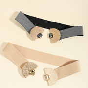 Stretchy Glittering With Pearls, Elastic Belt