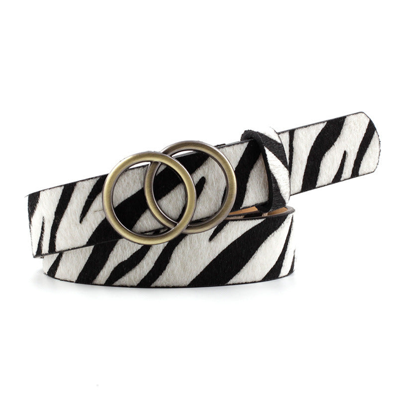 Cross-border Round Buckle Belt