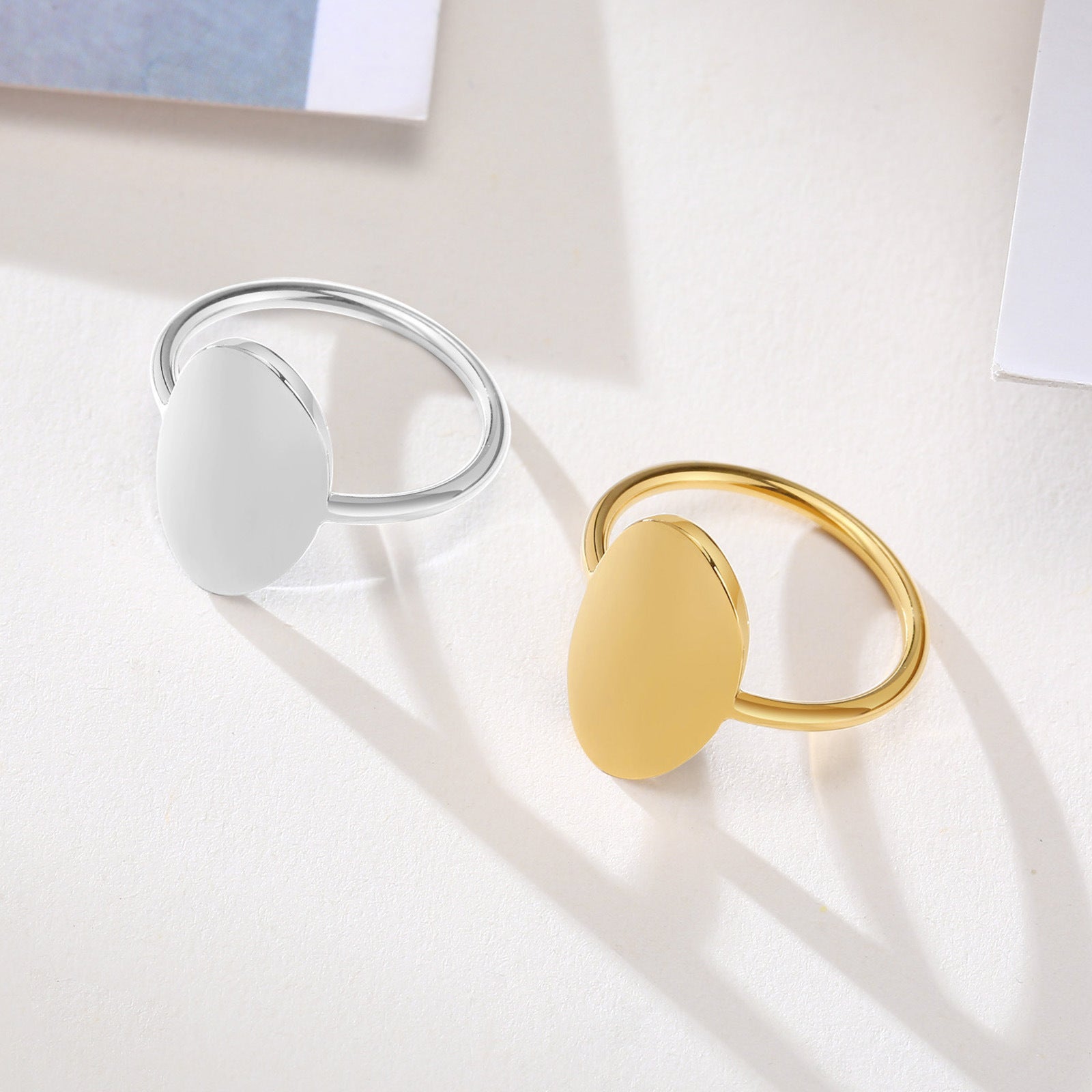 Minimal Oval Signet Ring