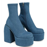 Glam Chunky Heel Party Boots