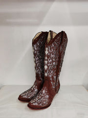 Elegant Rhinestone Cutout Boots