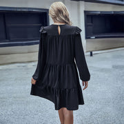 Black Loose Hepburn Style Dress