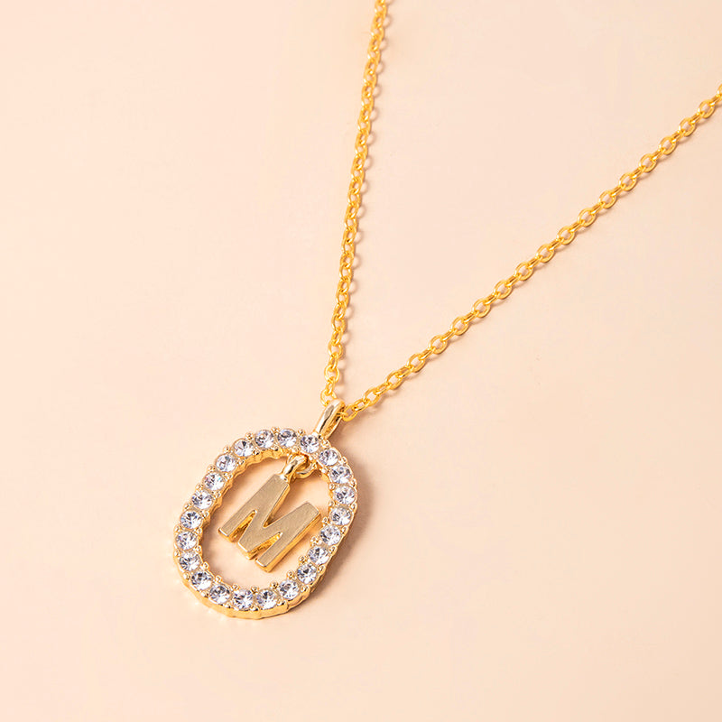 Crystal Classic Letter Necklace