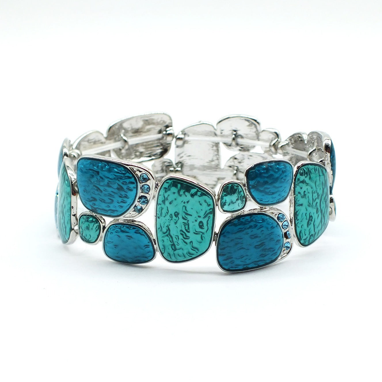 Geometric Enamel Stretch Cool Bracelet