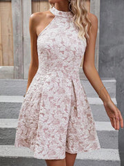 Sleeveless Halter Sexy Pattern Dress