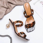 Glam Sculpted Heel One-Strap Sandals