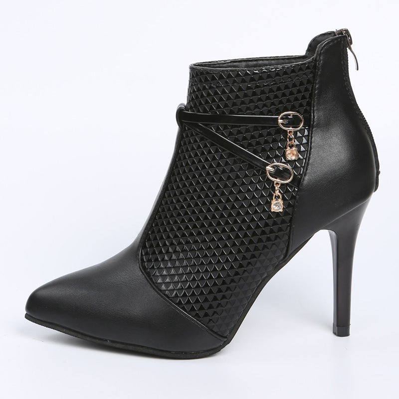Sexy Pointed Toe Thigh High Heel Boots