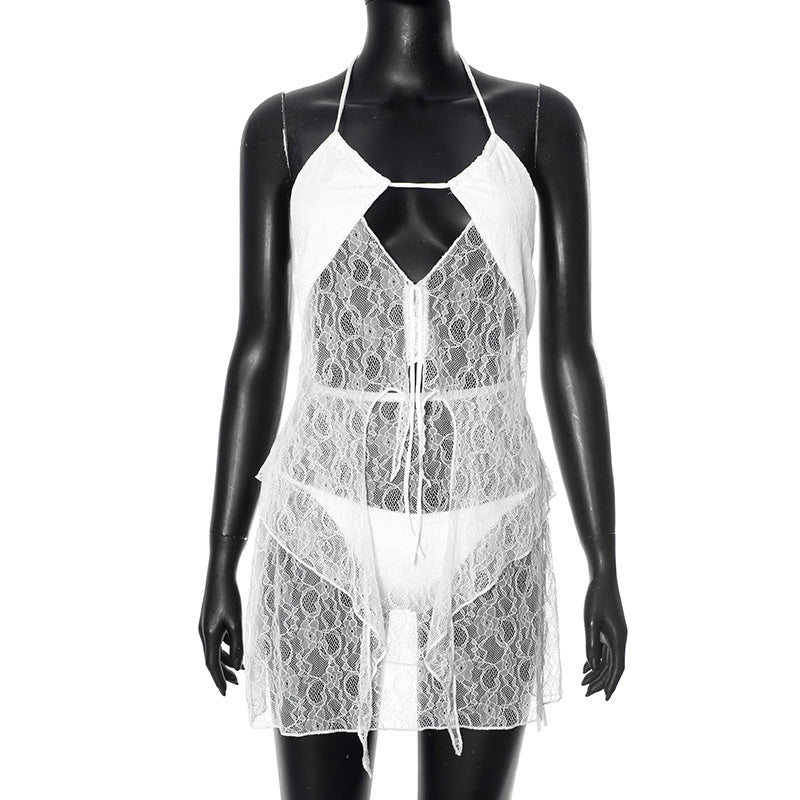Seaside Pure Desire Sexy Mesh Slip Dress Set