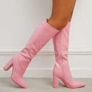 Chic Side Zip Combat Ankle Boots