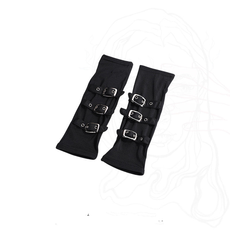 Chic Japanese Letter Wristband Mittens