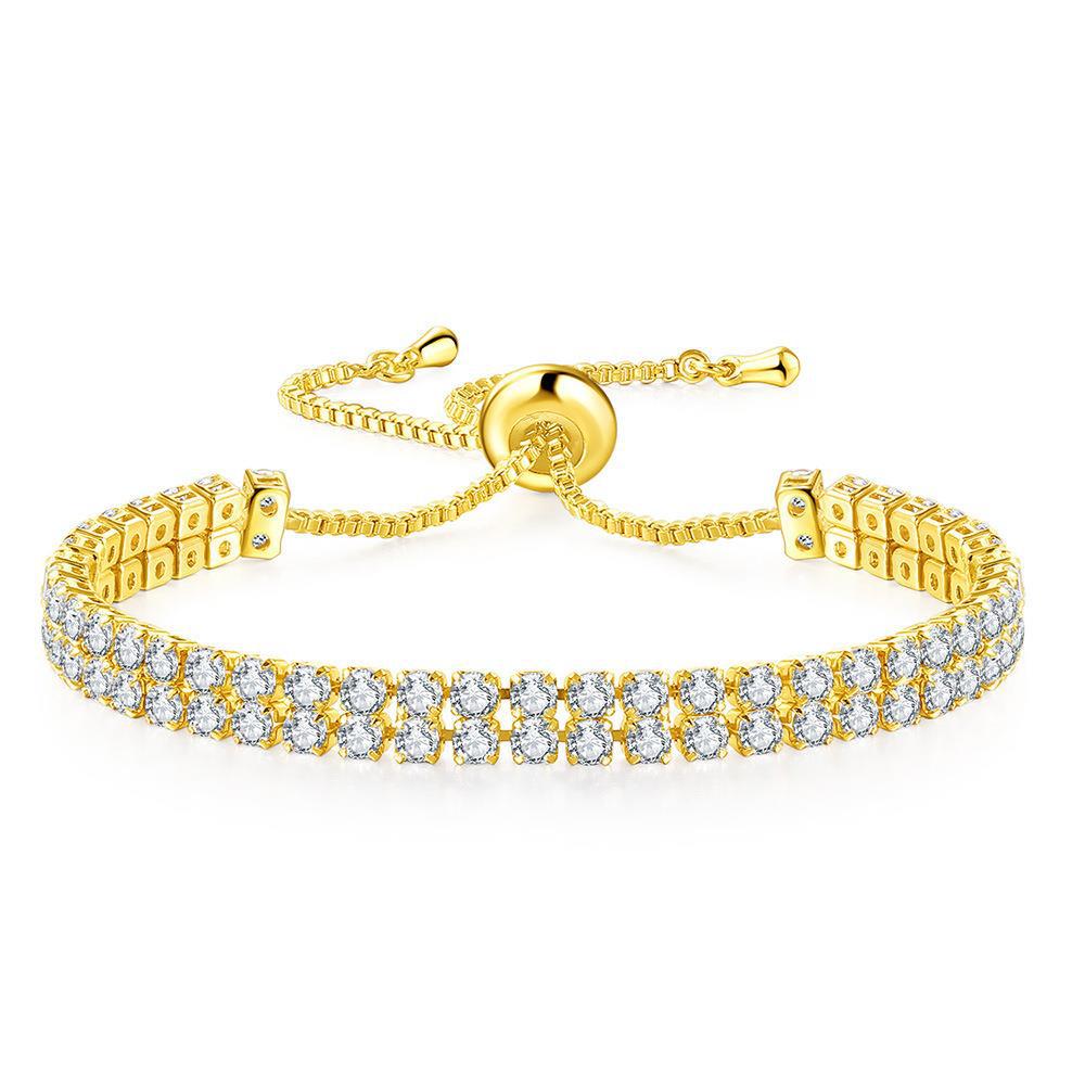 Double Row Zircon Stylish Bracelet
