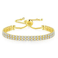 Double Row Zircon Stylish Bracelet