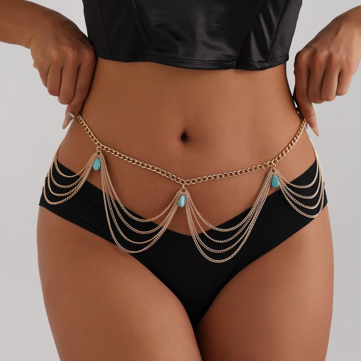 Classic Retro Turquoise Sexy Waist Belly Chain