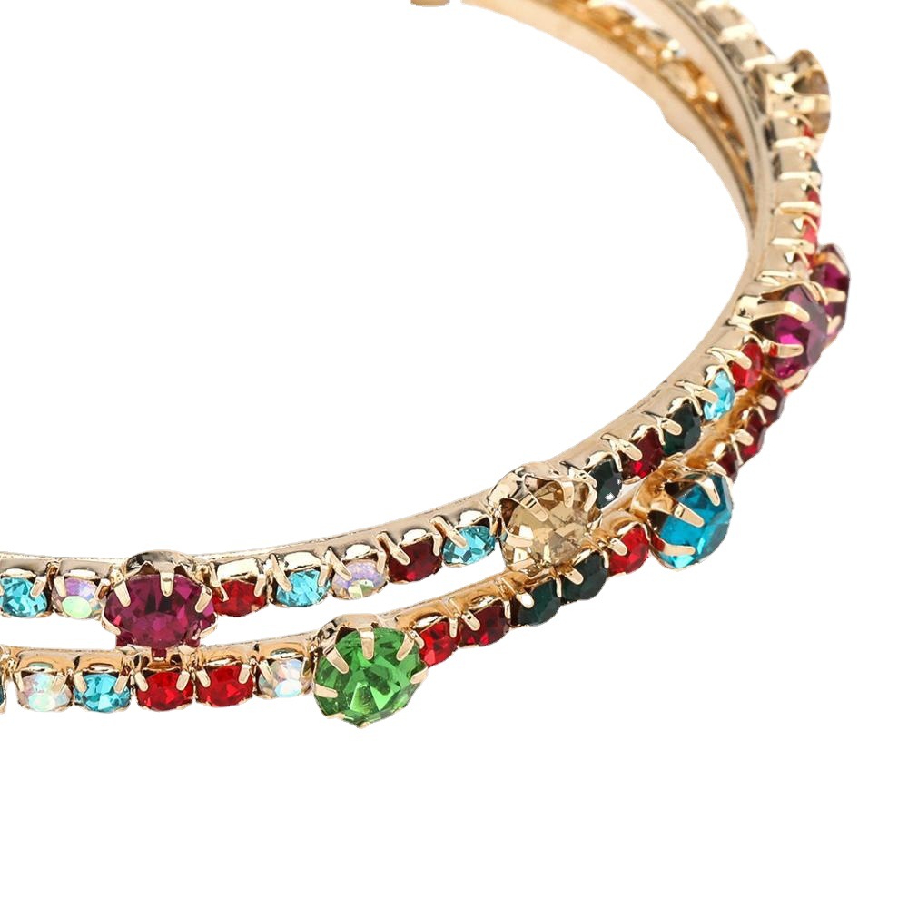 Temperament Colorful Circle Earrings