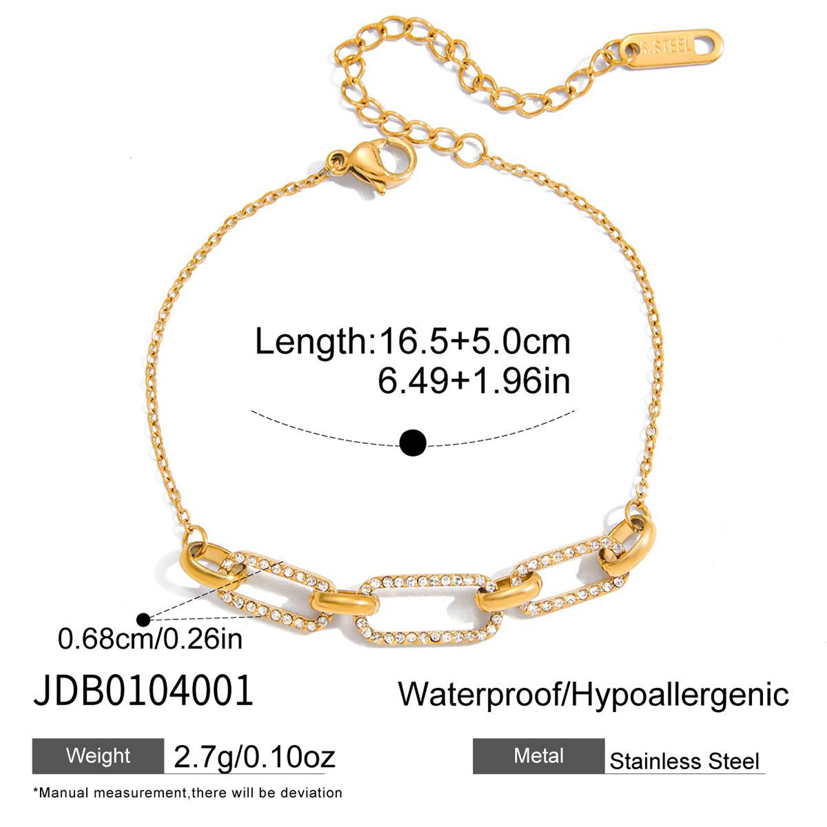 Cool Stainless Steel Ornament Bracelet